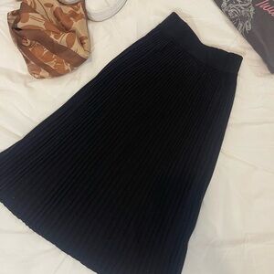 Kenneth Cole Pleated Black Skirt